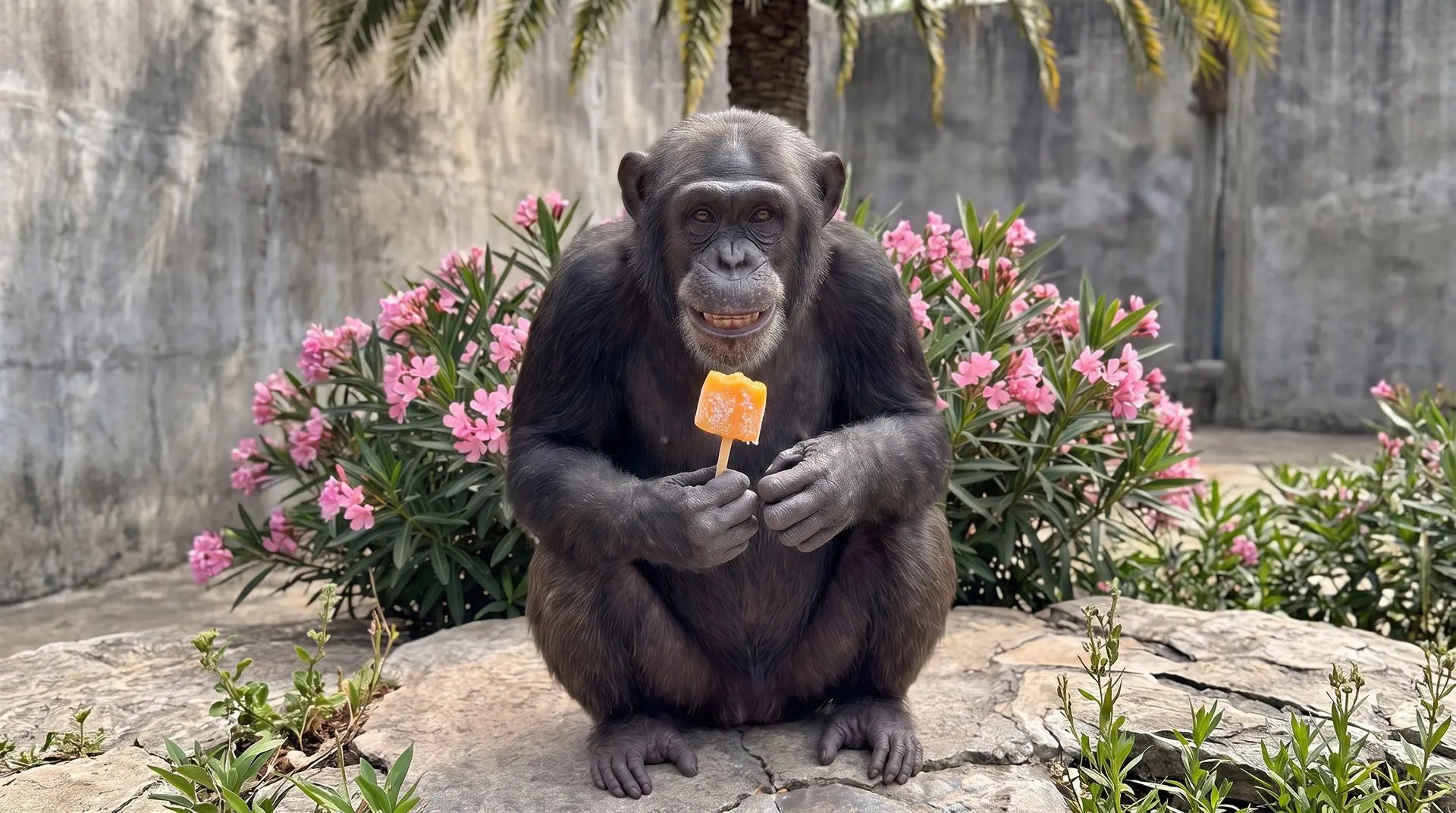 🍧 Шимпанзе тоже любят мороженое! 🐵💛

В жаркий день нет ничего лучше прохладного фруктового лакомс
