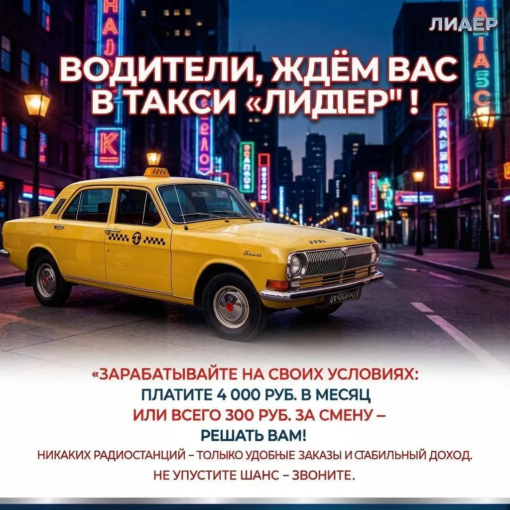 Для трудоустройства звоните 8-989-534-61-80( НЕ  ДЛЯ ЗАКАЗА ТАКСИ)