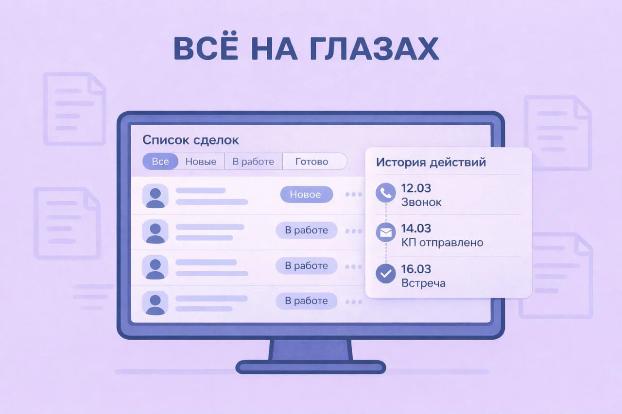 ⚡Ускорили контроль работы менеджеров по сделкам