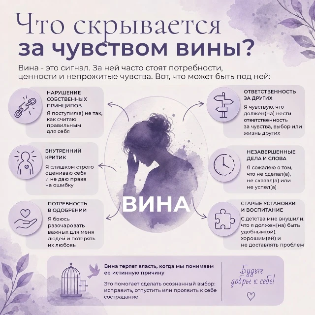 Чувство вины не всегда говорит о том, что мы действительно сделали что-то неправильно. ...
