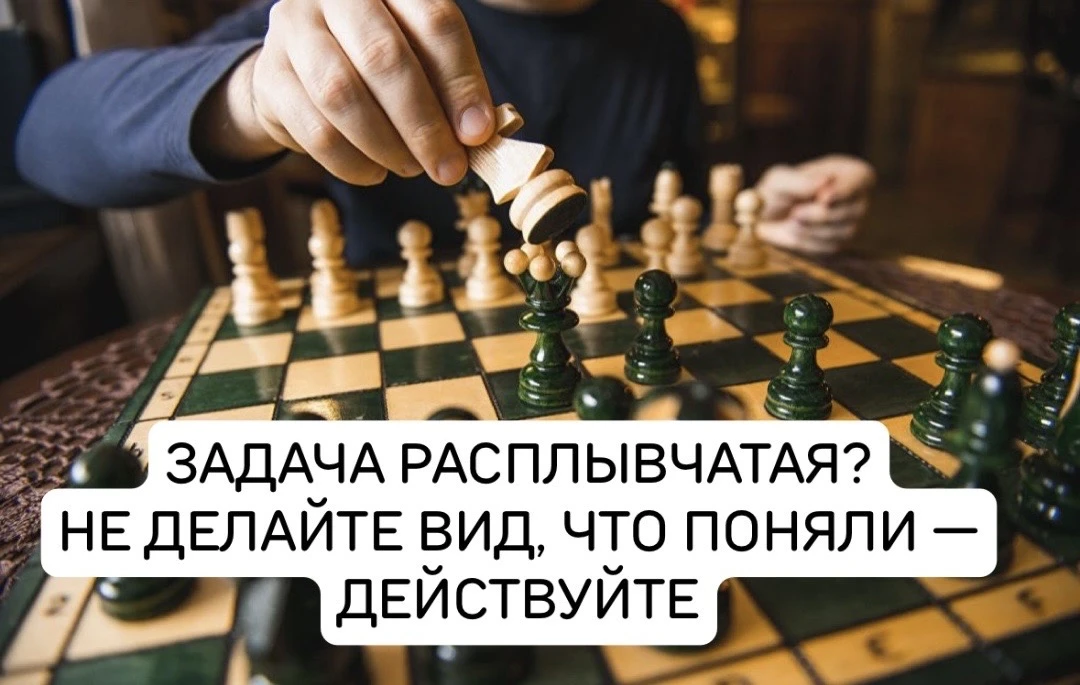 Задача расплывчатая? Не делайте вид, что поняли — действуйте.