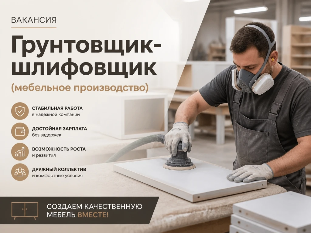 Грунтовщик-шлифовщик (мебельное производство)