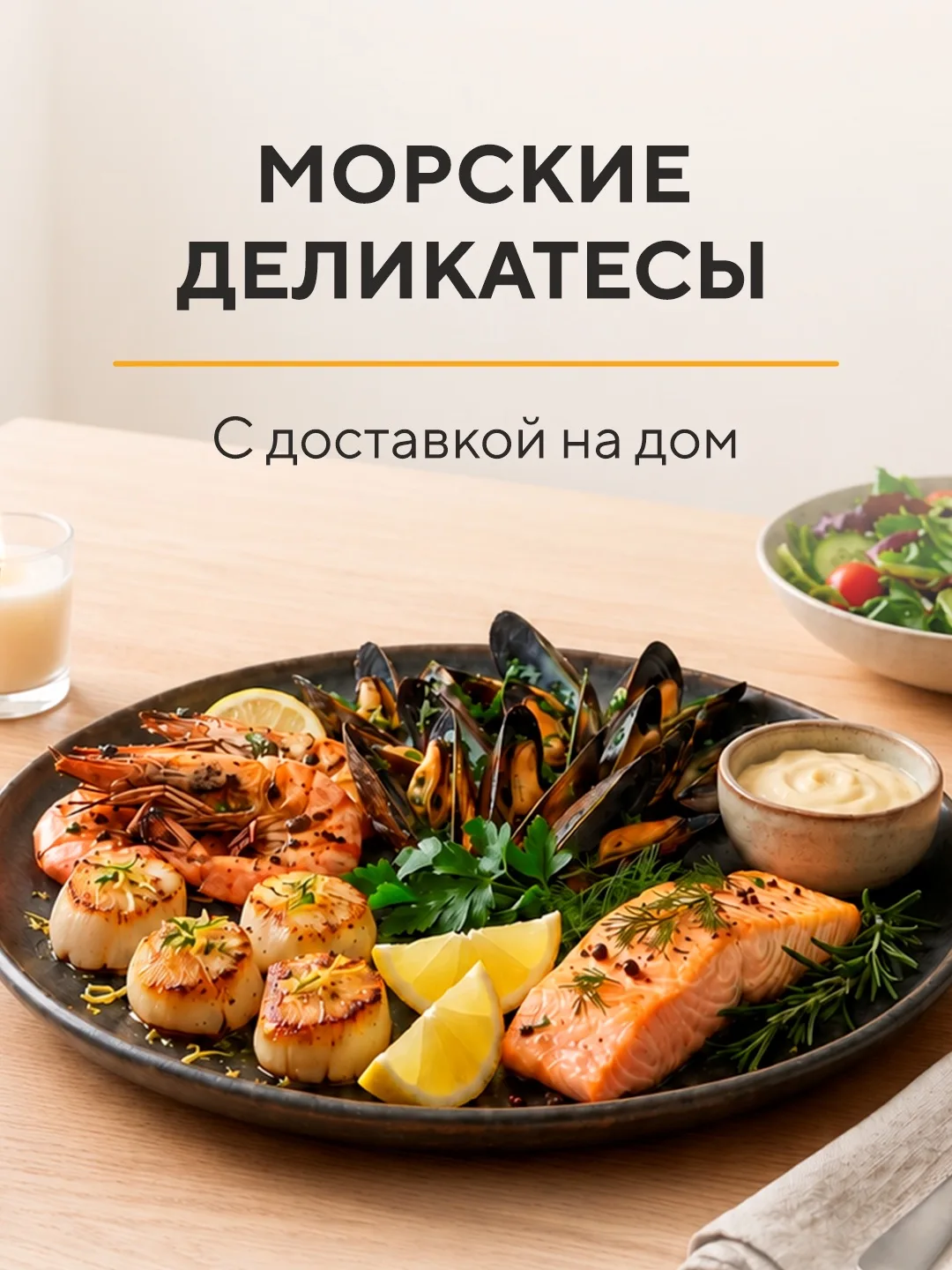 🌊 Морские деликатесы с доставкой на дом — когда хочется чего-то особенного!