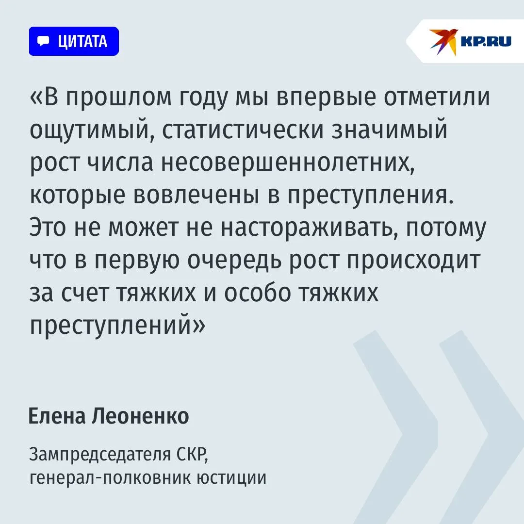 Зампредседателя СКР: "Рост числа преступлений подростков не может не настораживать"