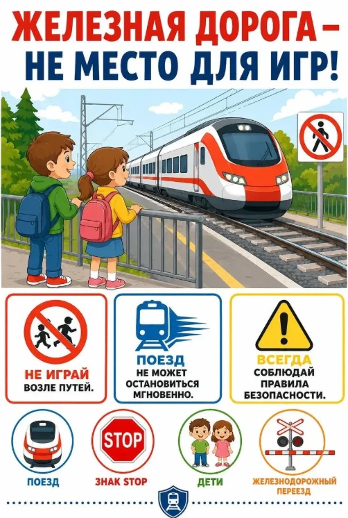 Правила безопасности на железной дороге  🛤️ 🚉