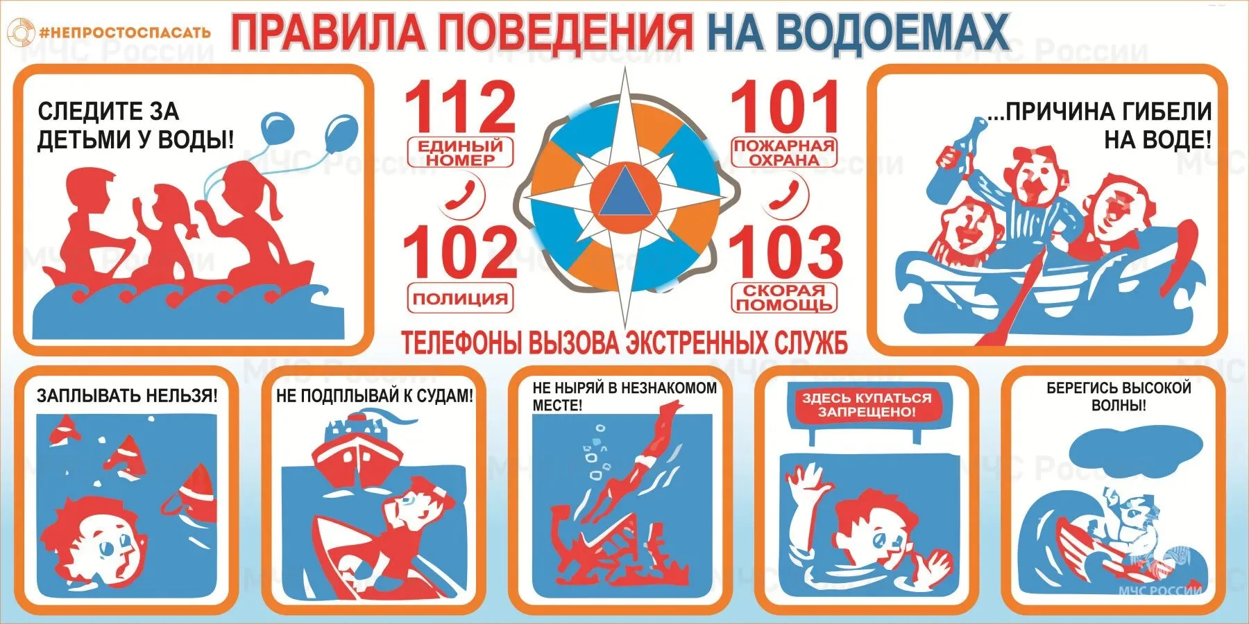 📌Правила безопасности на водных объектах. Соблюдение простых правил поможет вам и ваши...