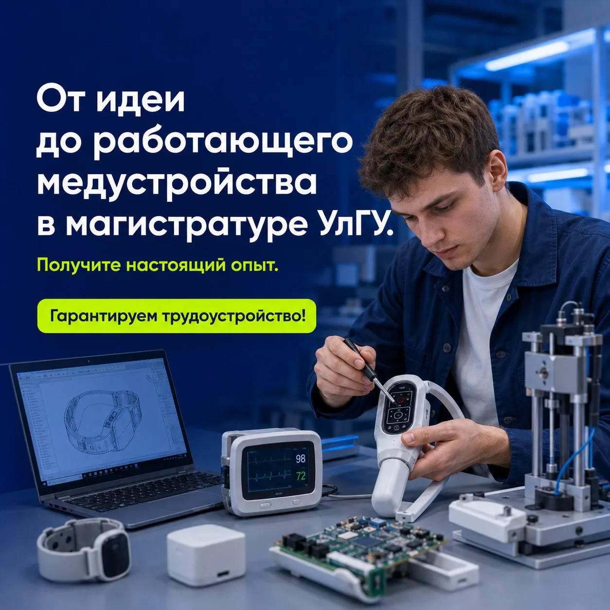 Создавайте приборы, которые помогают врачам диагностировать и лечить.

Магистратура ПИШ «ФармИнжинир
