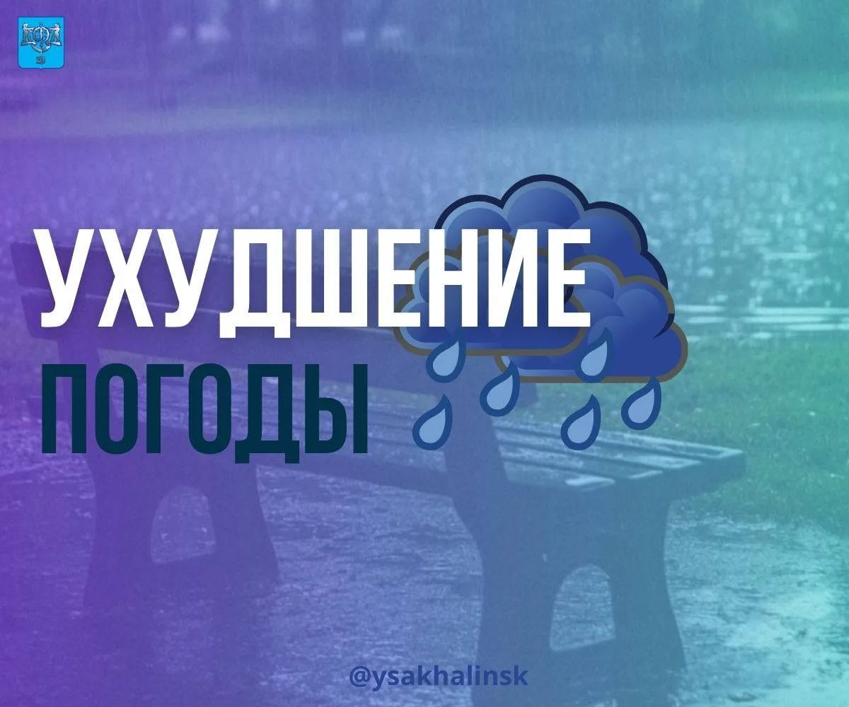 Предстоящей ночью и днём 24 августа в Южно-Сахалинске ожидается сильный дождь  (до 30 м...