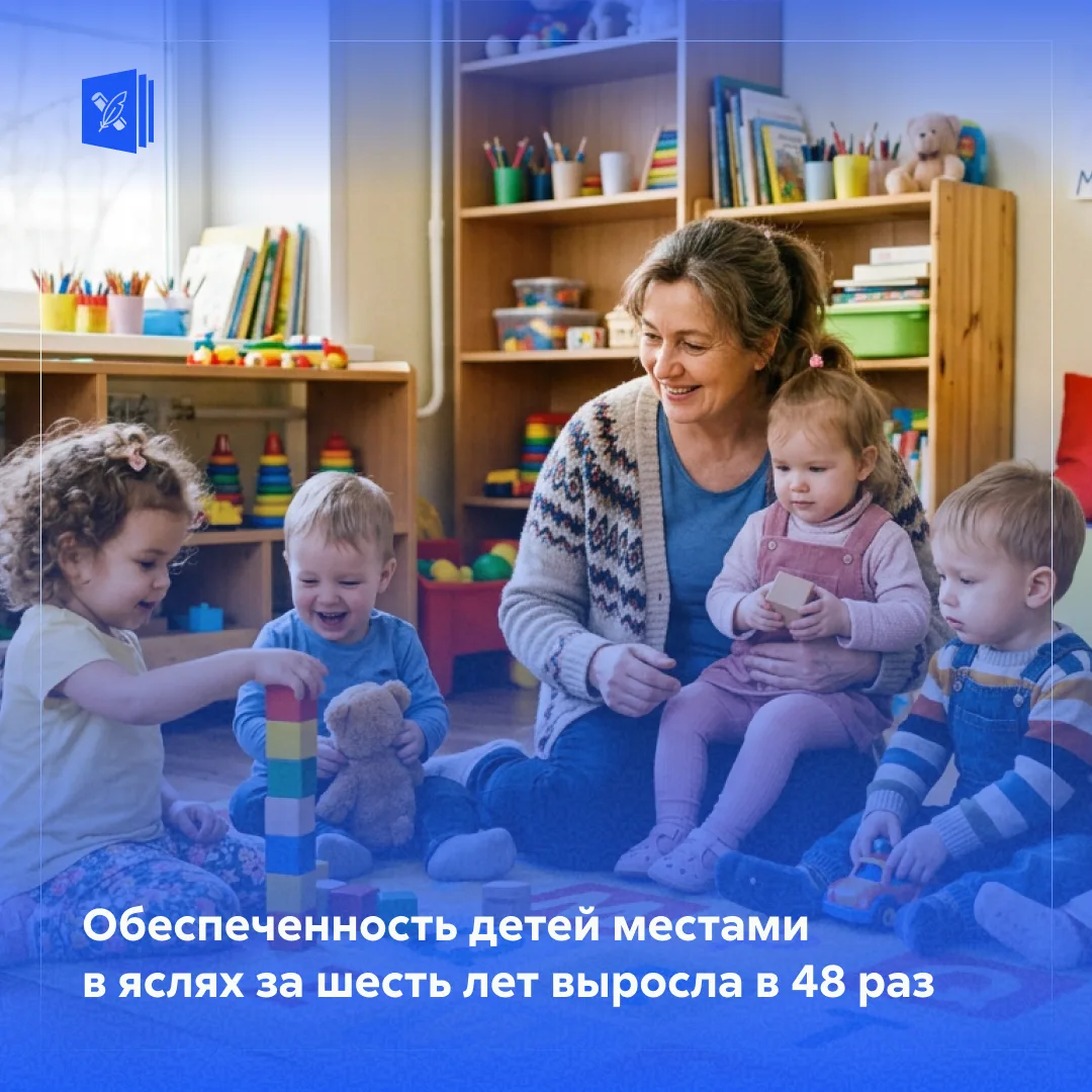 📣 C 2024 года в России сохраняется высокая доступность дошкольного образования для дет...