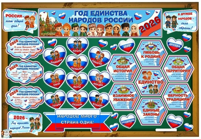 Оформление «2026 год – Год единства народов России» 🇷🇺 👇 Скачать БЕСПЛАТНО… — публикация канала «Педагоги России»