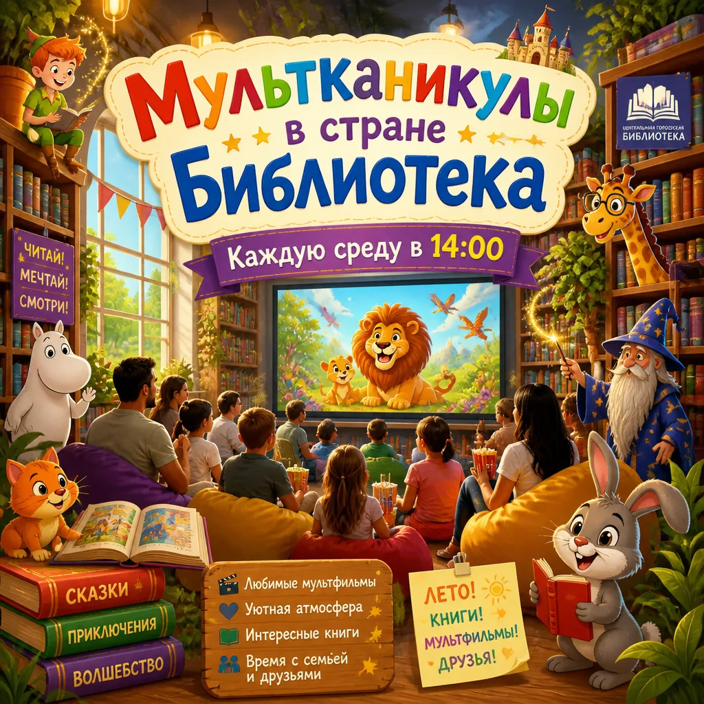 🤩 Мысковчане, мы ждём вас на кино и мультики в библиотеке

В Центральной библиотеке Мысков ЕСТЬ кин