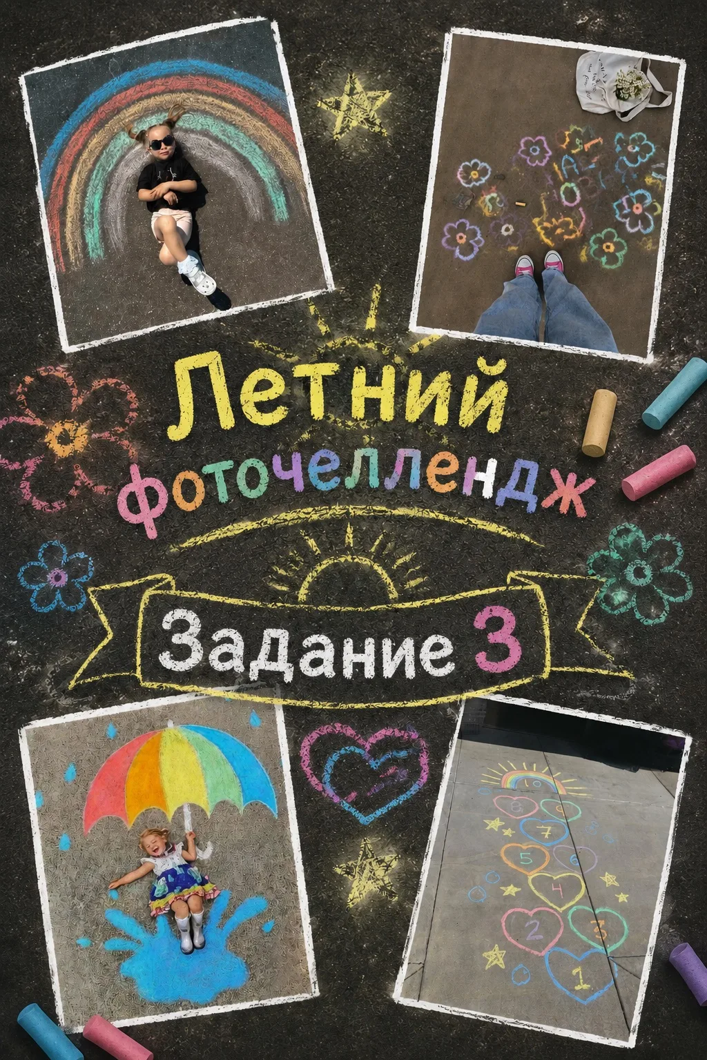 ☀️ Третье задание летнего фоточелленджа — рисуем на асфальте! 🎨

Мы запускаем третье задание нашего