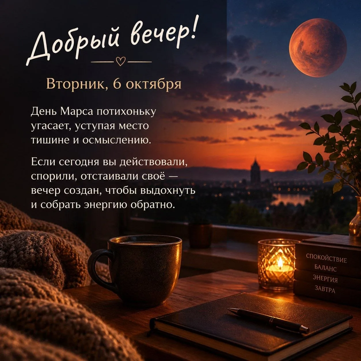 Добрый вечер! Вторник, 6 октября