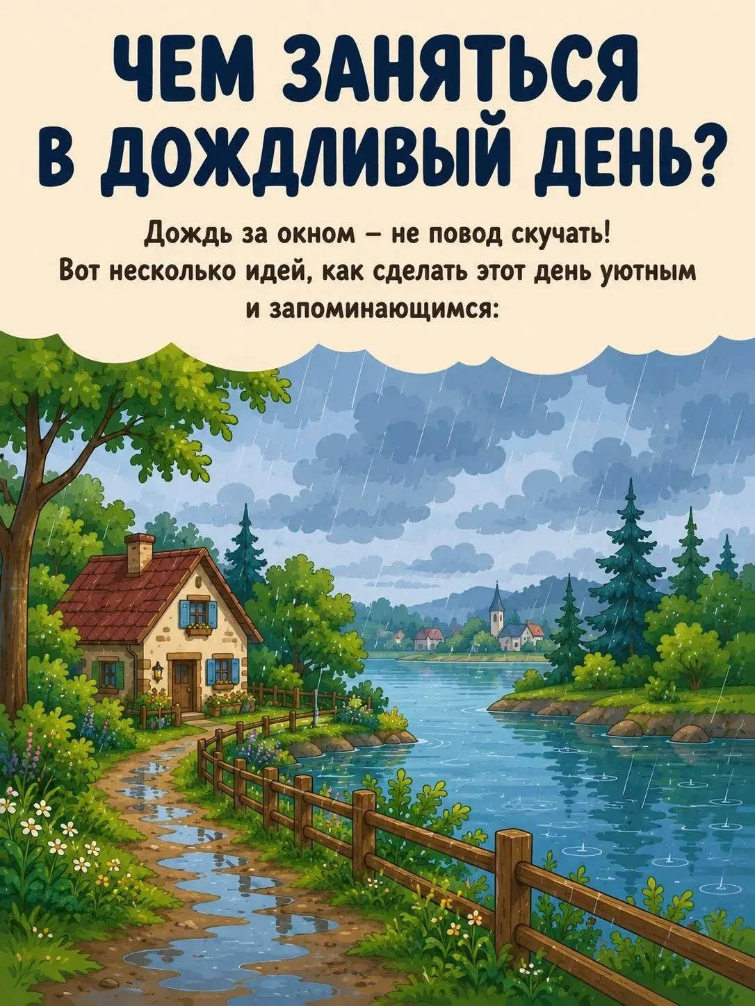 🌧️ В Кемском муниципальном округе в последние дни держится дождливая и пасмурная погода.