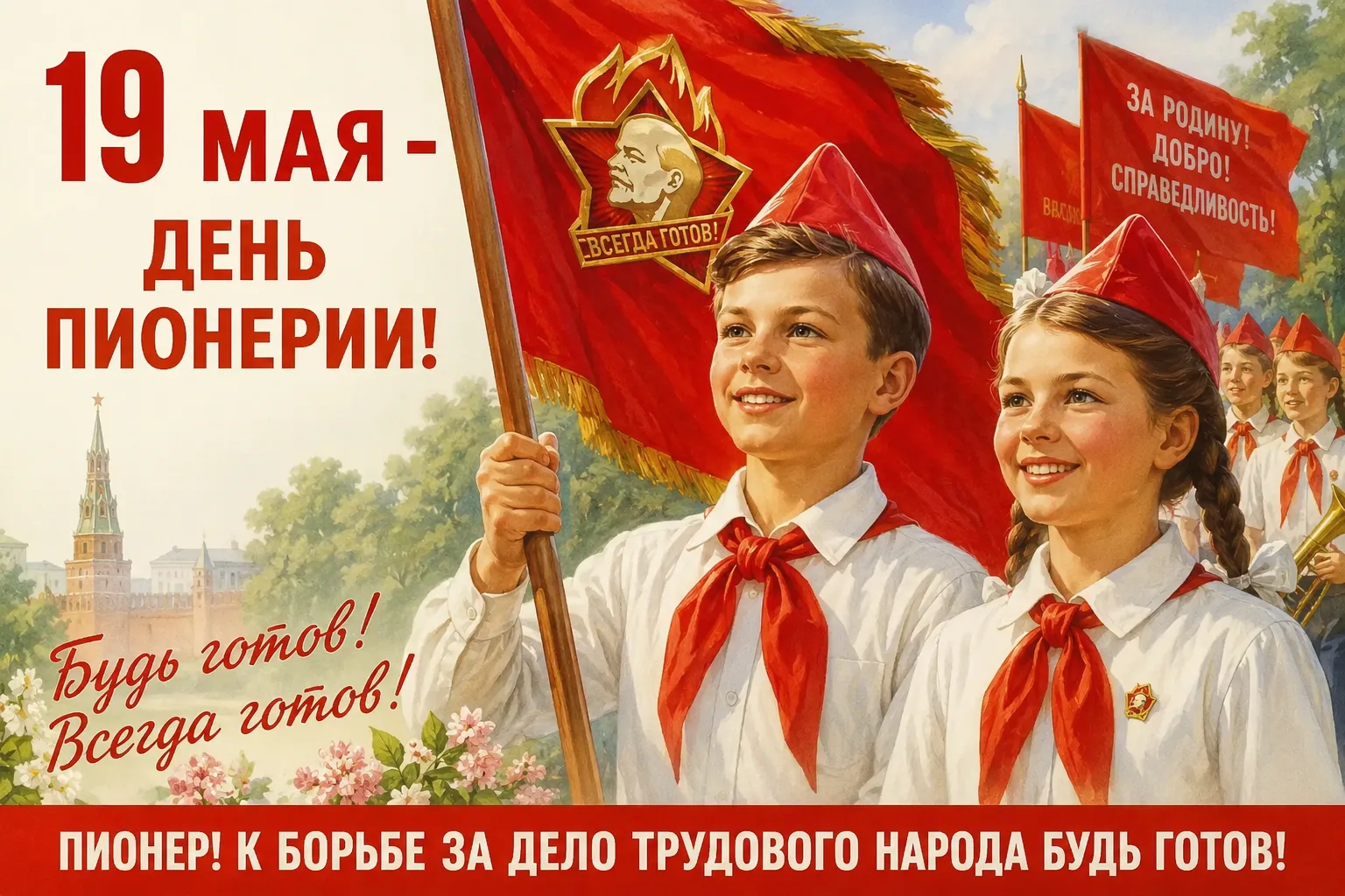 🫡 19 мая — День пионерии  «Кто шагает дружно в ряд? Пионерский наш отряд!» Это речевку помнит не одн