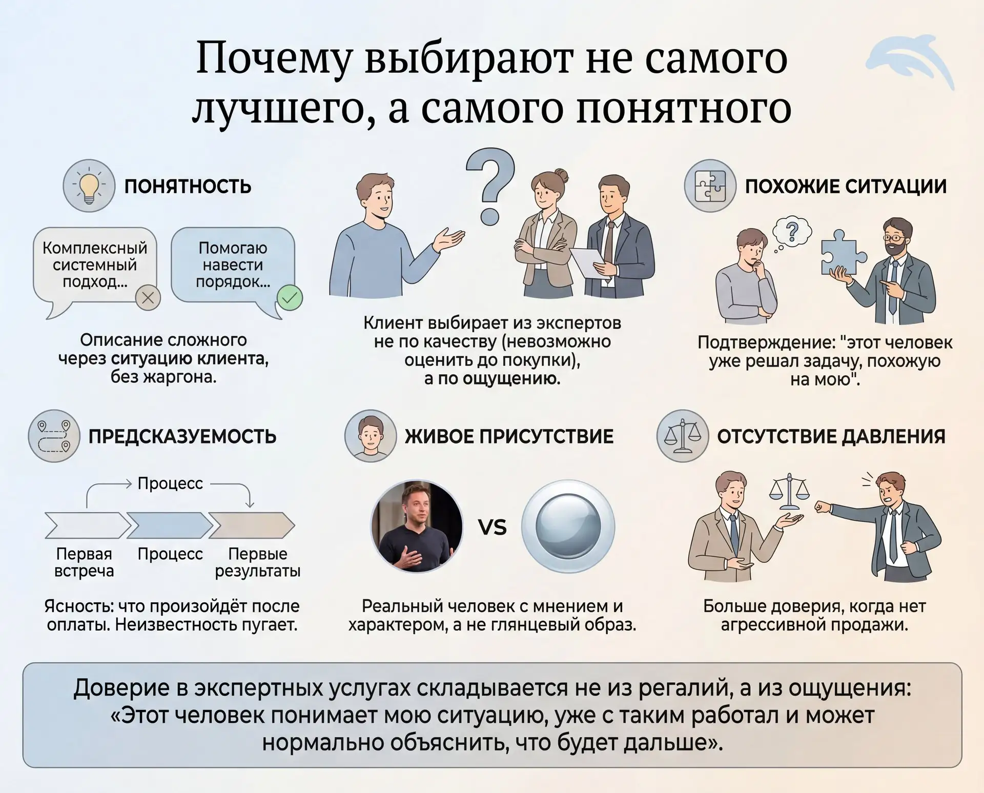 Продукт переупакован, путь клиента починен, реальный запрос понятен. Но клиент выбирает...
