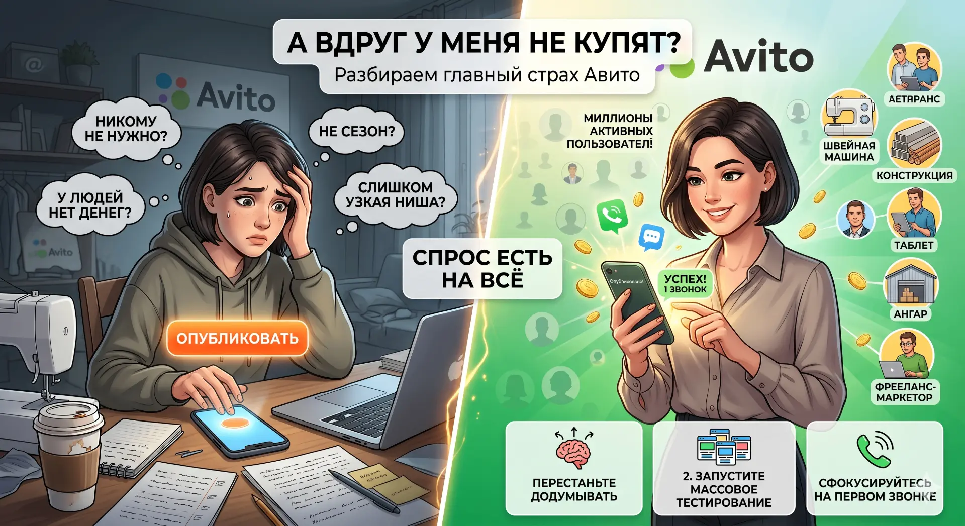 "А вдруг у меня не купят?" Разбираем главный страх Авито и почему спрос есть на всё