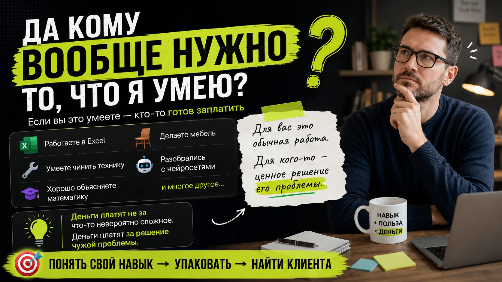 «ДА КОМУ ВООБЩЕ НУЖНО ТО, ЧТО Я УМЕЮ?»