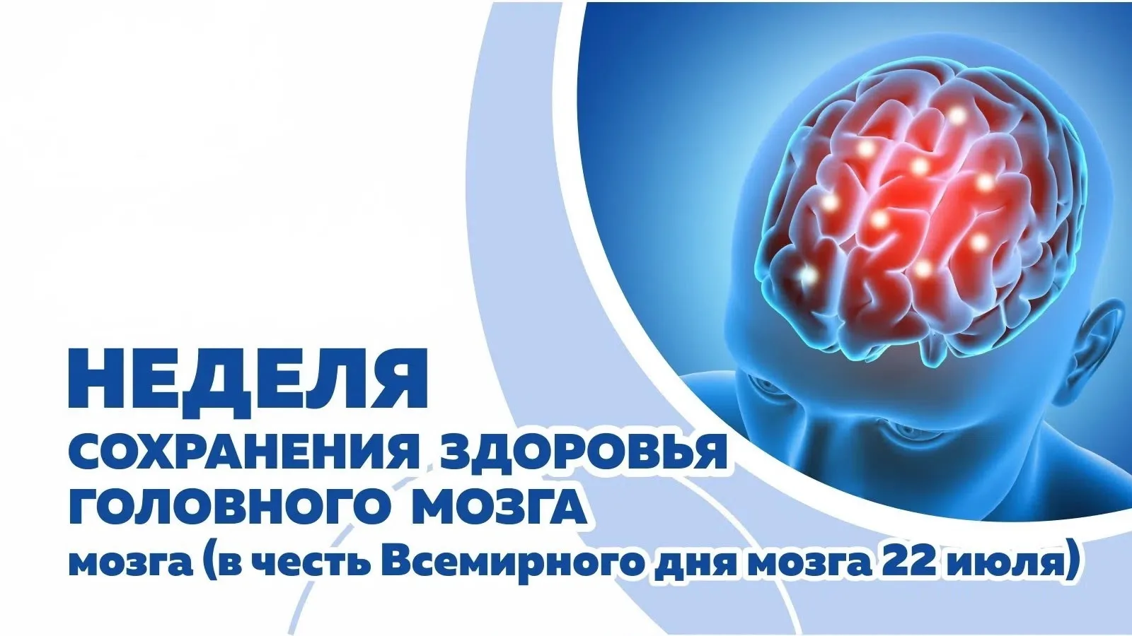 Неделя сохранения здоровья головного мозга (в честь Всемирного дня мозга 22 июля)

Головной мозг — ц