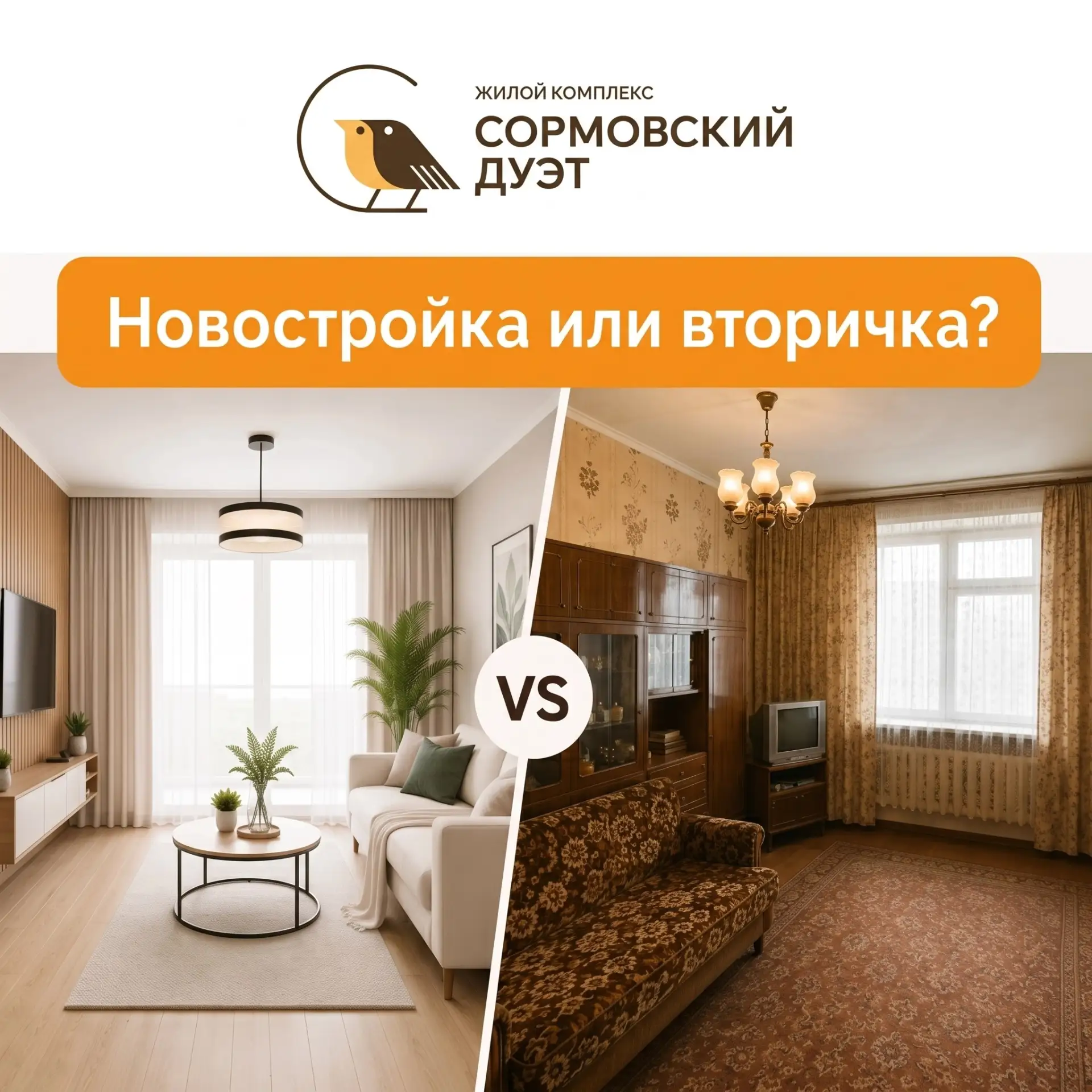 ❓В чем же новостройка выигрывает у вторичного жилья? Разберем на примере ЖК «Сормовский...