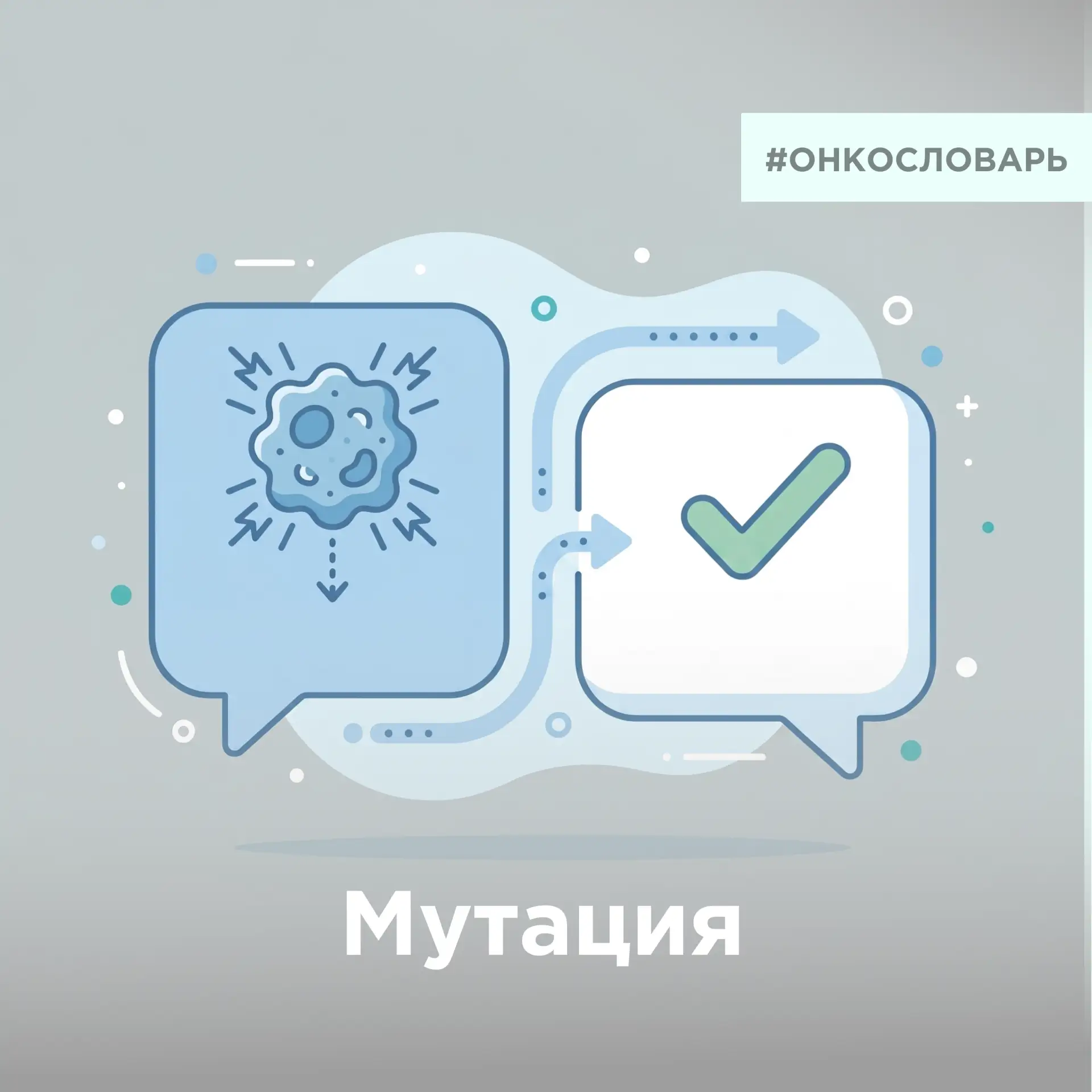 Мутация - это поломка в генах клетки. Гены - это программа её жизни: появление, деление, гибель. В н