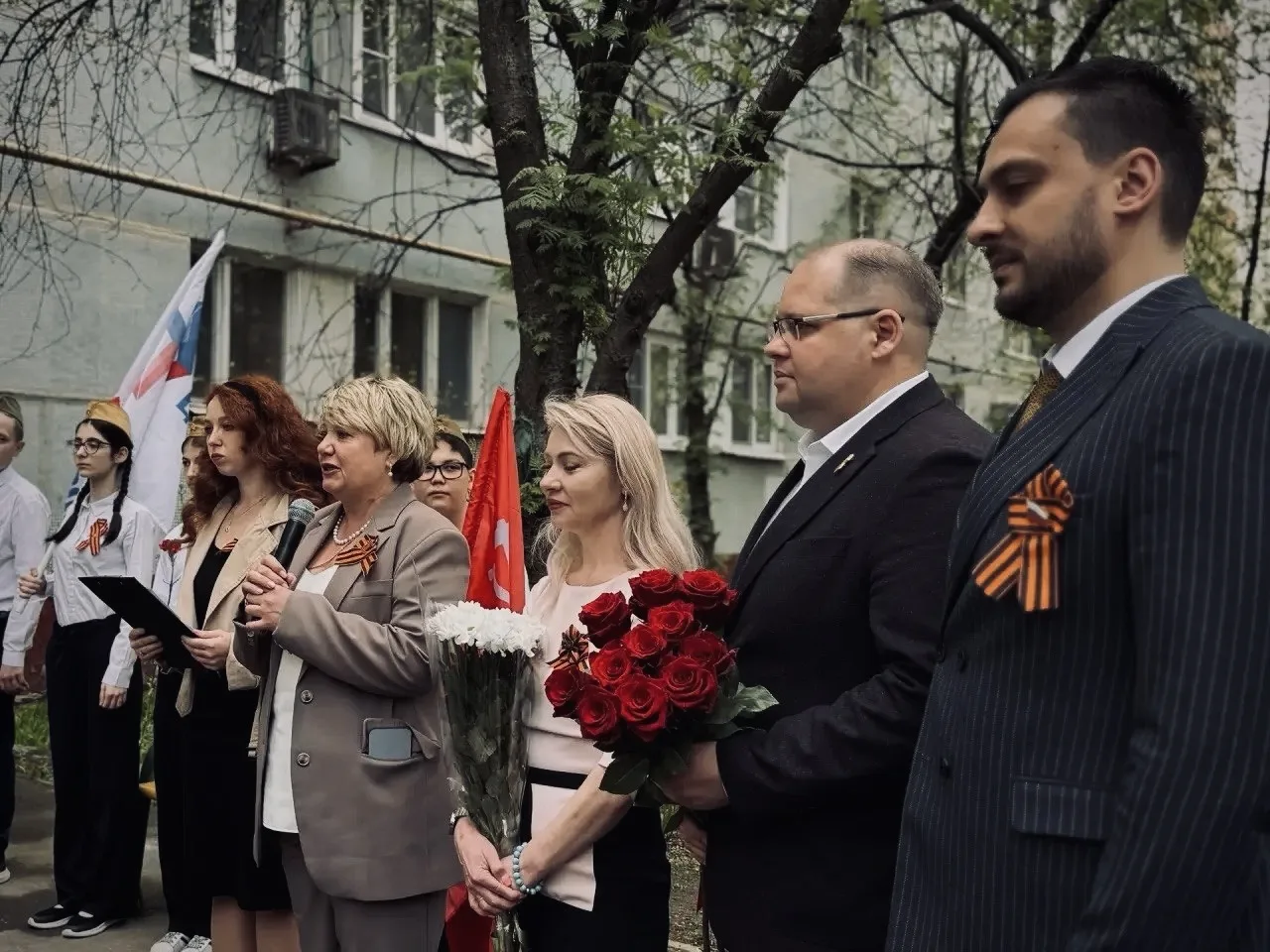 🕊 Парад Победы у дома ветерана.   В #КадетскаяШкола45 (МОУ Кадетская школа, г.о. Люберцы) прошла тро