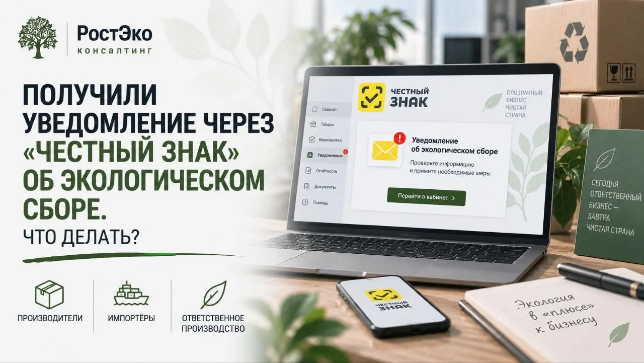 📩 Получили уведомление через «Честный знак» об экологическом сборе. Что делать?