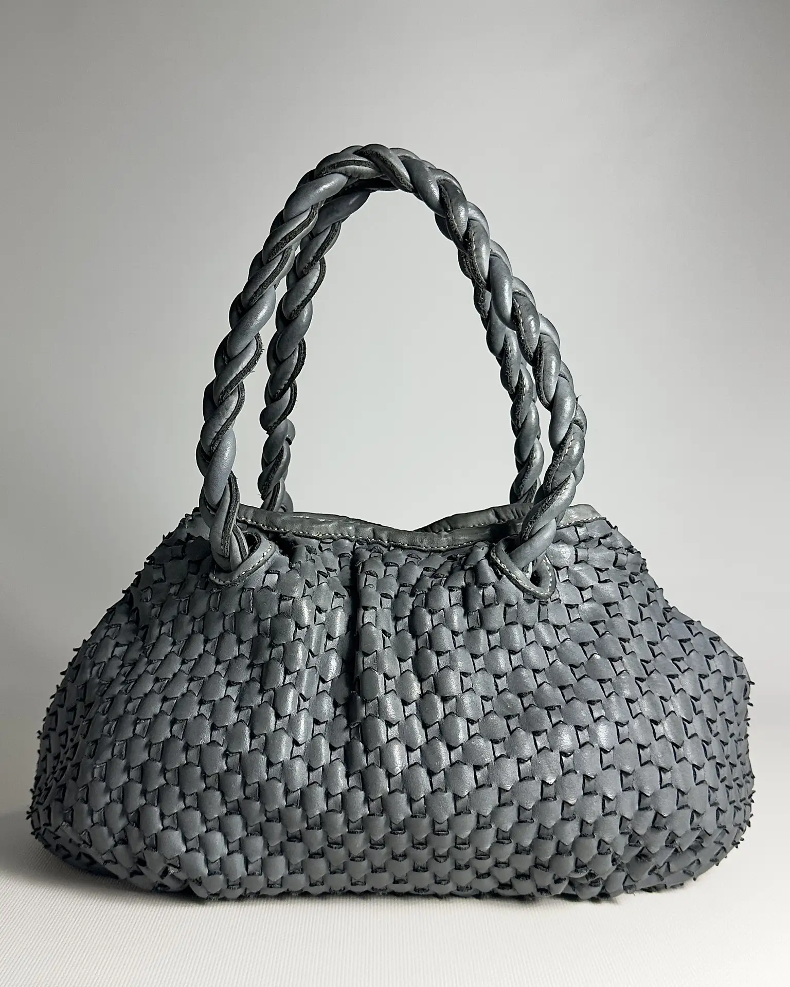 ✨👜✨ Женская плетеная сумка ручной работы с витыми ручками в стиле бохо выполнена из на...