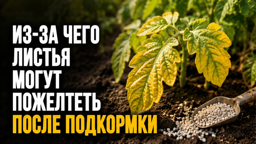 Из-за чего листья могут пожелтеть после подкормки