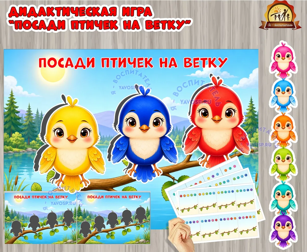 Игра «Рассади птиц на ветке»

Это увлекательная игра на внимание и логику. Ребятам нужно разместить 