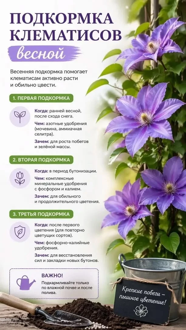 Подкормка клематисов 💜