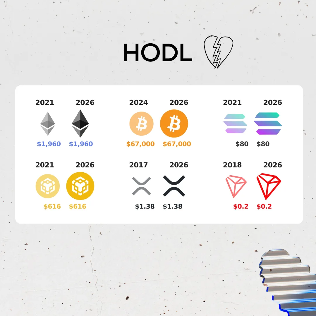 🤣 Что ты видишь?

HODL (Hold On for Dear Life) работает. 

Только в ноль.