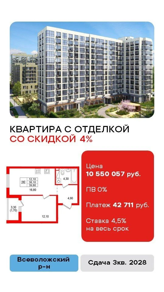 ⚡️ КВАРТИРА В ИПОТЕКУ БЕЗ ПЕРВОГО ВЗНОСА!