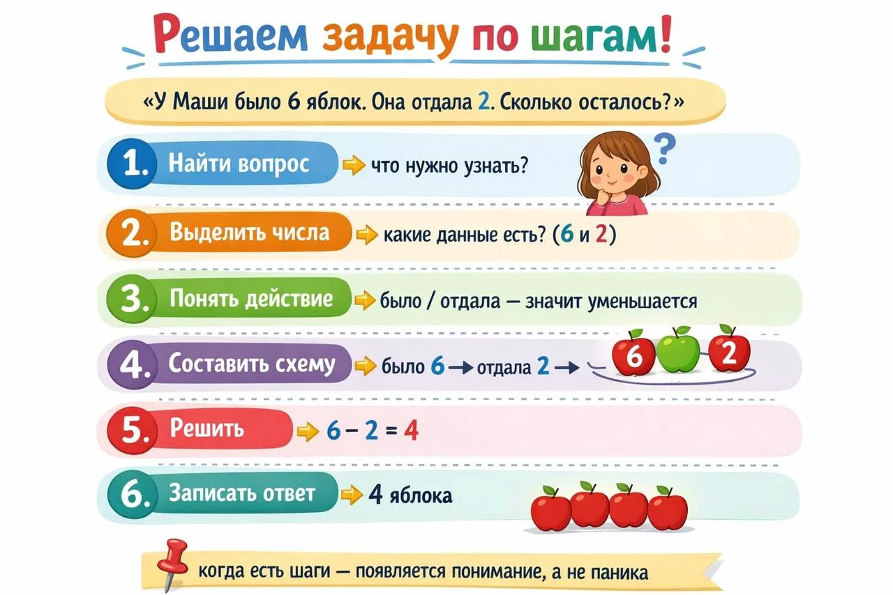Даем детям простой и понятный алгоритм 👆