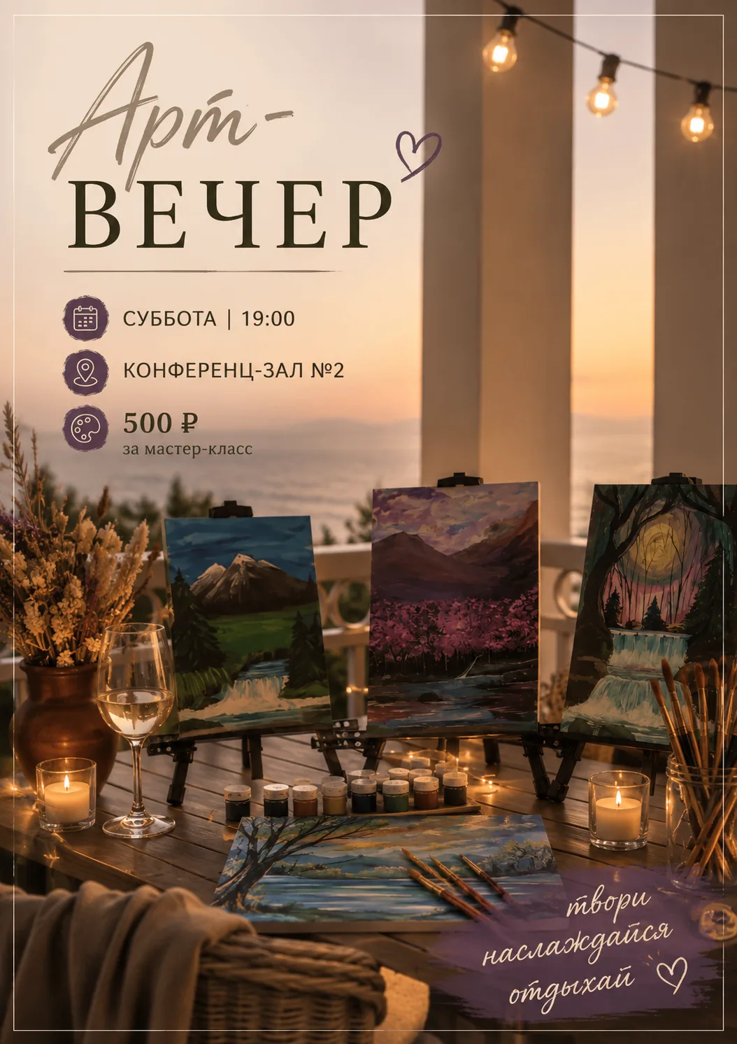 🎨 АРТ-ВЕЧЕР в «Зелёной Роще»