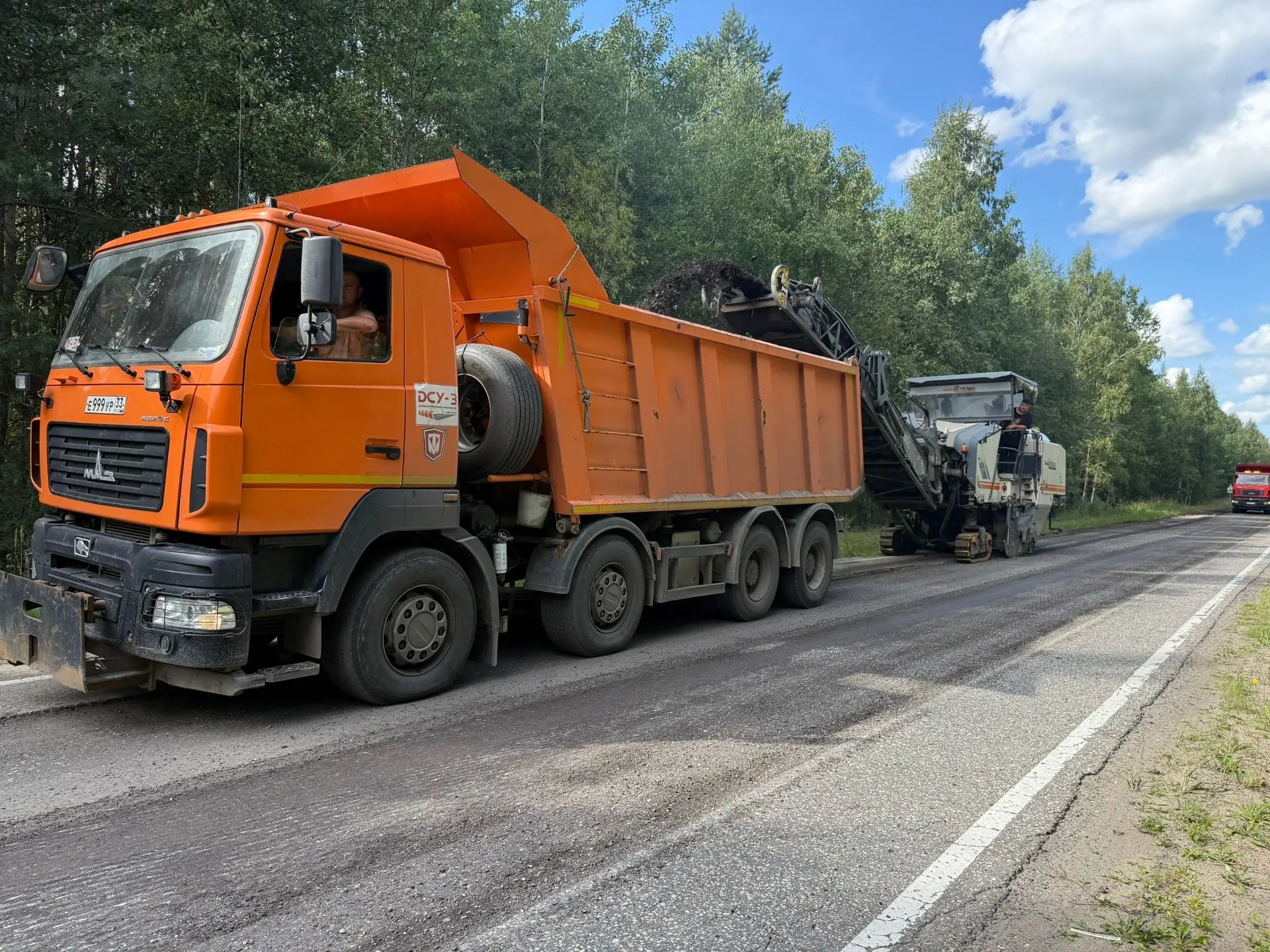 В Собинском округе ремонтируют дорогу Собинка – Крутояк – Березники