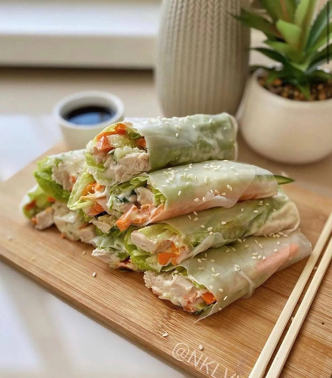 СПРИНГ-РОЛЛЫ С КУРОЧКОЙ И ОВОЩАМИ 🌯🥒🍅