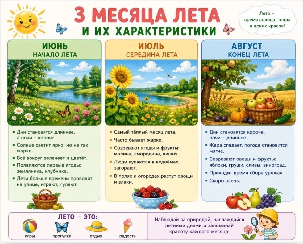 ☀️ Лето — вот оно, прямо на пороге! Впереди три счастливых и незабываемых месяца — время, когда солн