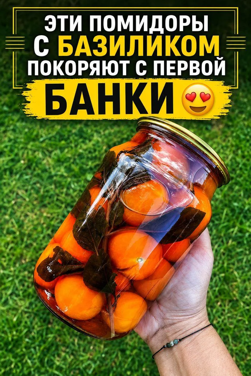 ЭТИ ПОМИДОРЫ С БАЗИЛИКОМ ПОКОРЯЮТ С ПЕРВОЙ БАНКИ 😍