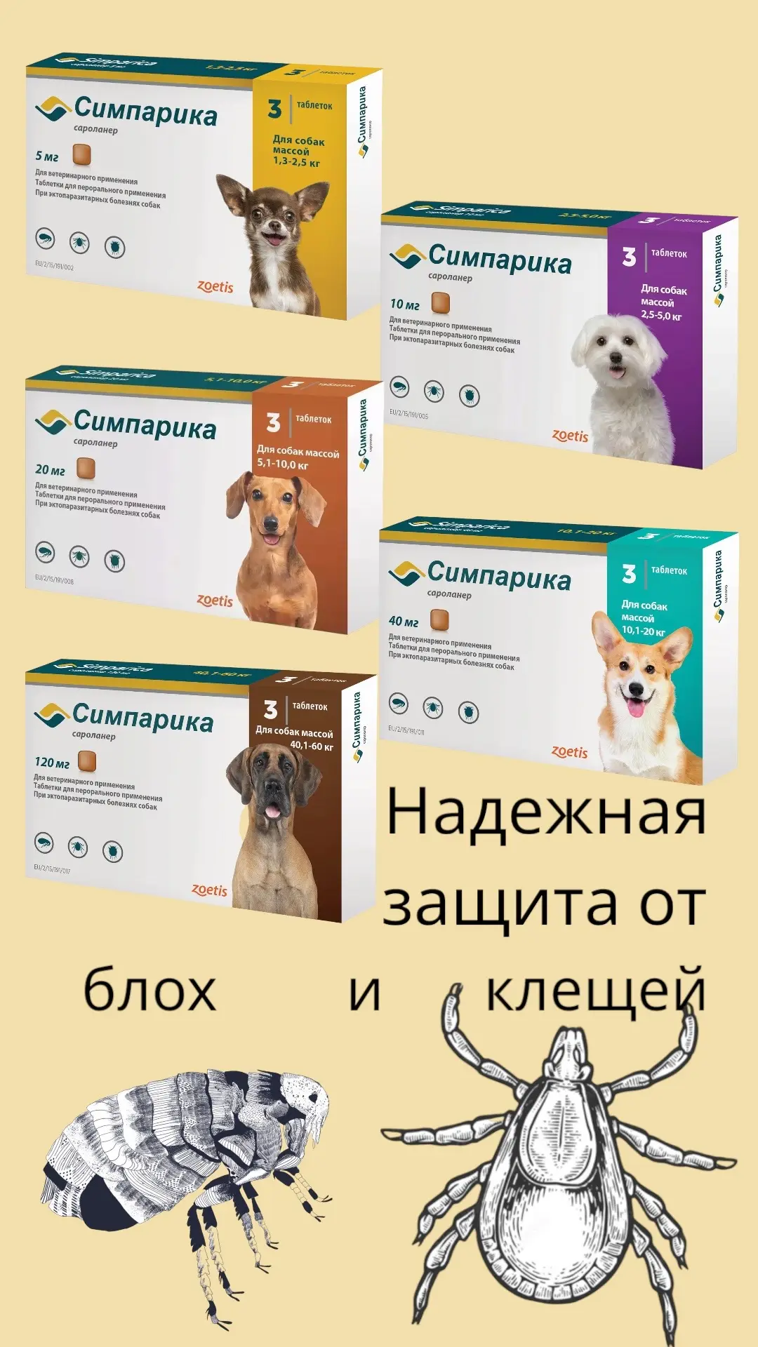 Симпарика — защита, которой доверяют 🐶🐾