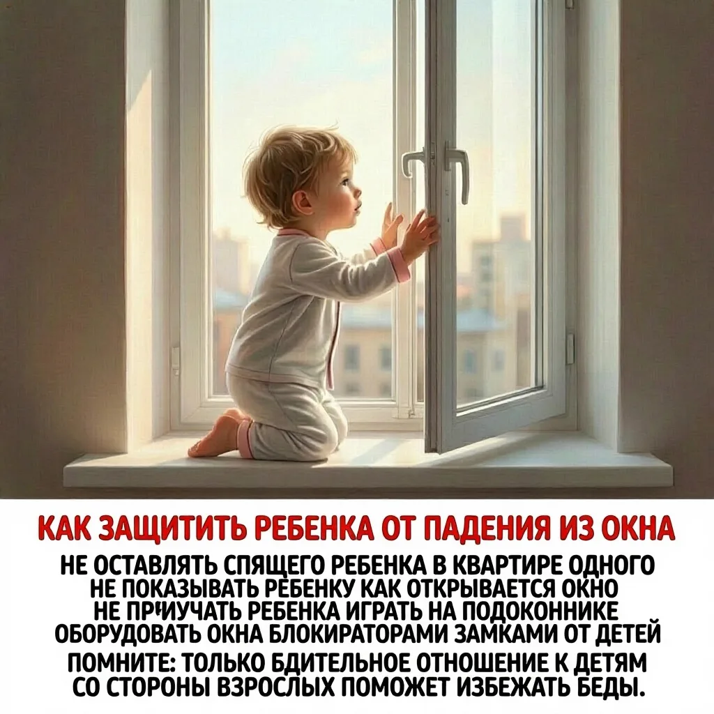 🆘 Открытое окно — не игра, а опасность! 🆘

Кажется, что «на секундочку» ничего не случится. Но дет