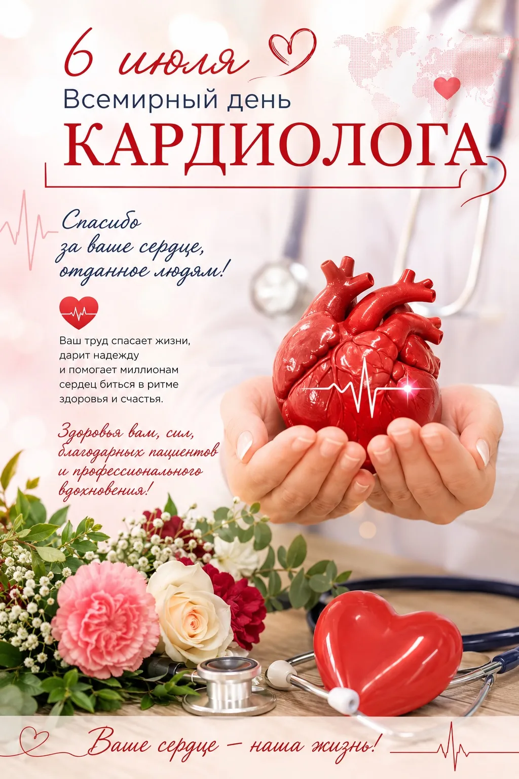 Ежегодно 6 июля медицинское сообщество отмечает Всемирный день кардиолога — праздник, п...