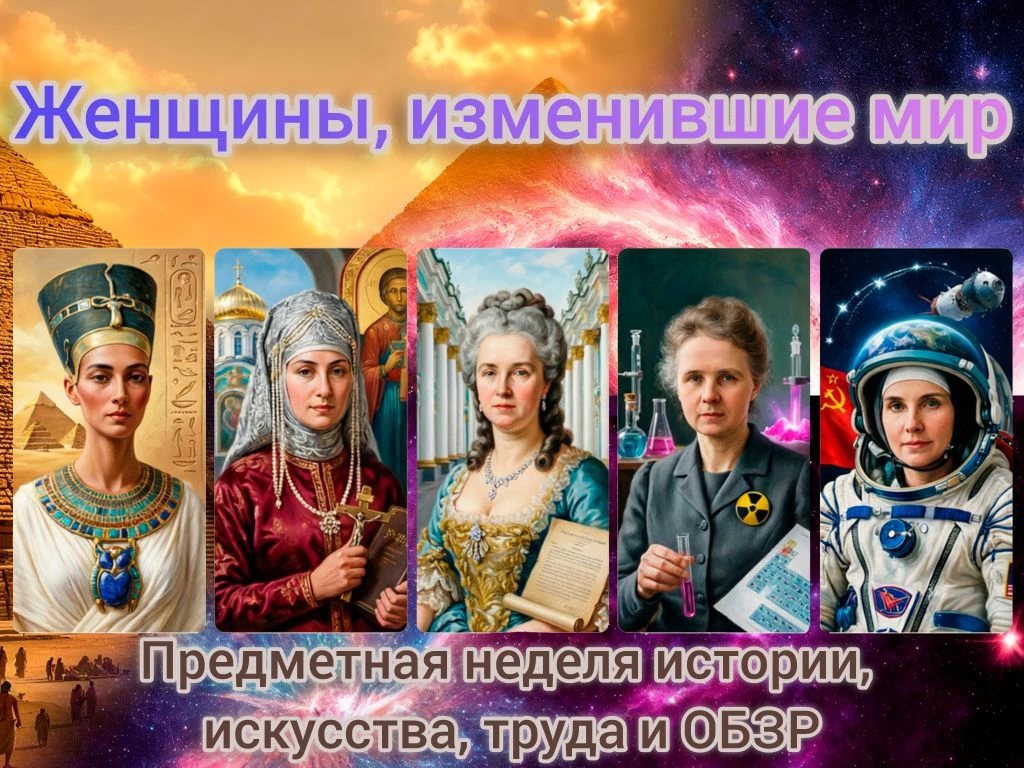 ⚡Сегодня началась предметная неделя "Женщины, изменившие мир"🌏 Пять дней недели посвящ...