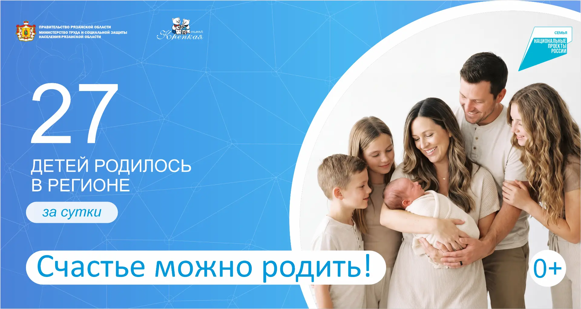 💫10 июня в Рязанской области родилось 27 детей.

Появление новых жизней — важный шаг для развития р