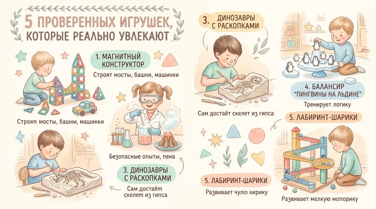 5 игрушек для мальчиков 5–7 лет, которые не валяются без дела🚀