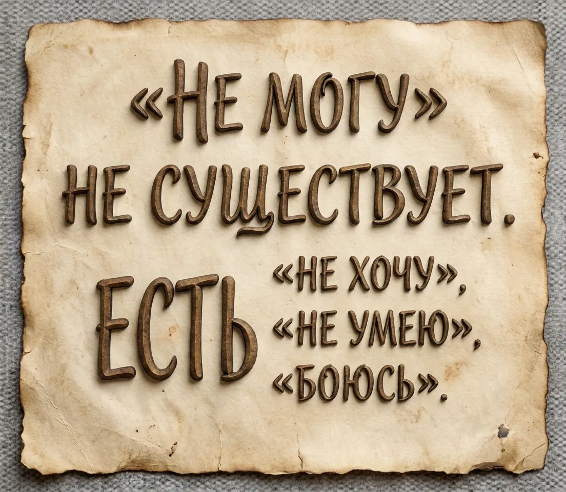 «Не могу» - не существует.