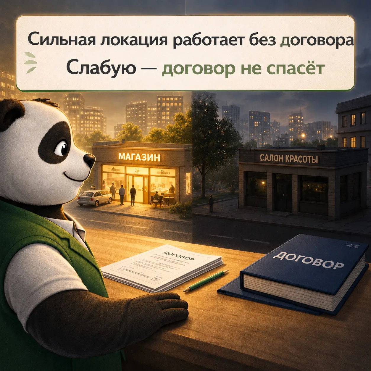 Главная ошибка инвестора - верить в договор больше, чем в экономику локации

Сама по себе идея владе