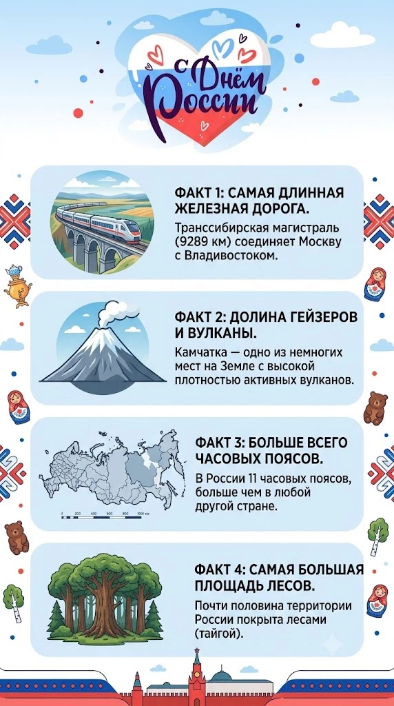 🇷🇺 С Днём России!
Сегодня особенный день — праздник нашей большой, многогранной и удивительно крас