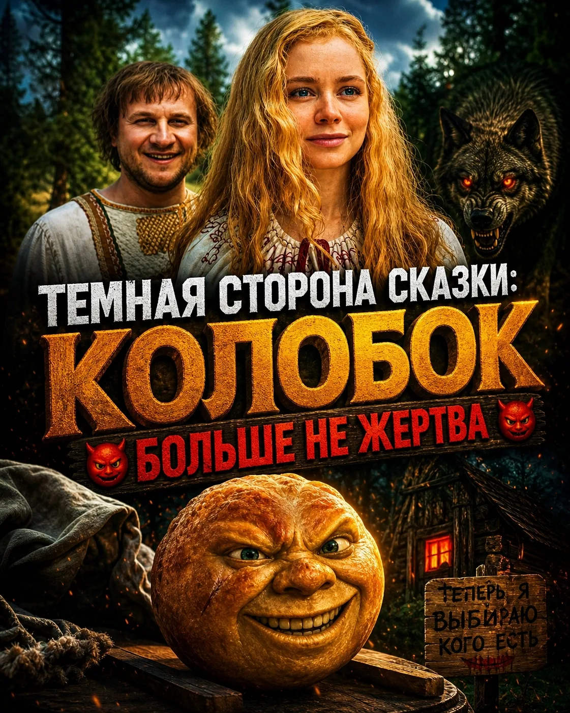 TEМНAЯ CТOPOНA CКAЗКИ: KOЛOБOК БOЛЬШE НE ЖEPТВA 😈