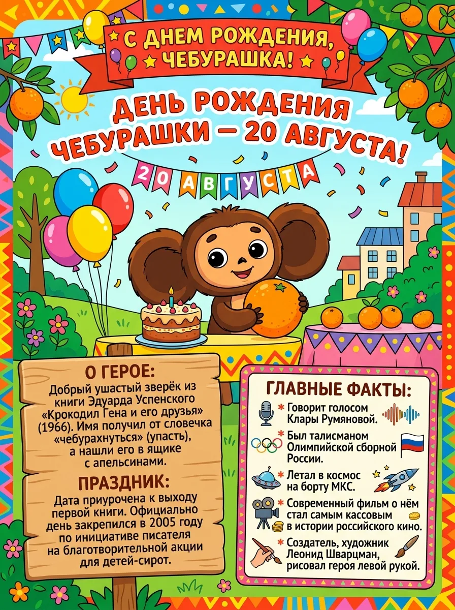 20 августа — особенный день, ведь именно сегодня свой день рождения отмечает самый добр...